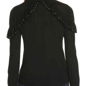 kate Spade Wool Black Ruffled  Sweater